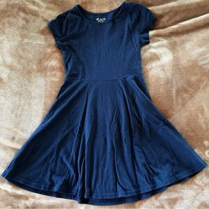 Place Navy Blue Casual Girls Skater Dress Size M/ 7-8